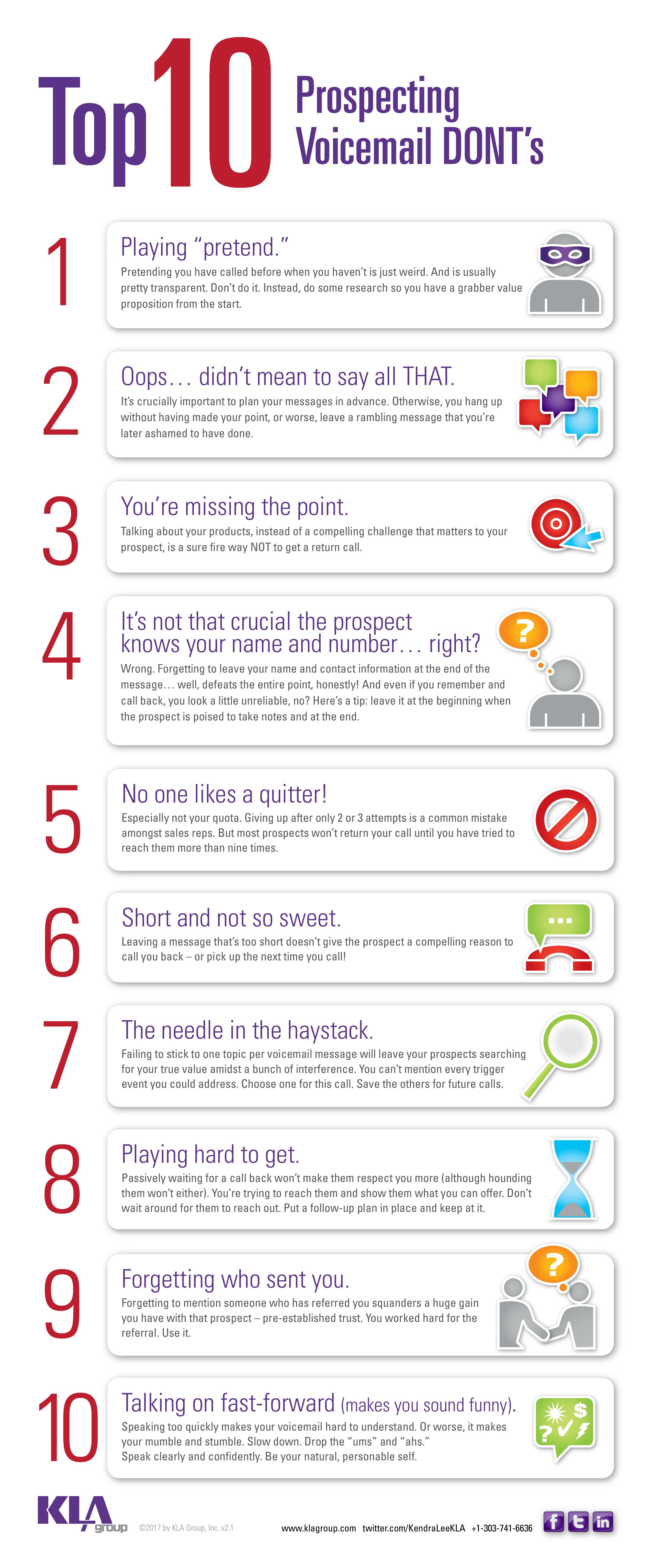 Top Ten Prospecting Voicemail Donts