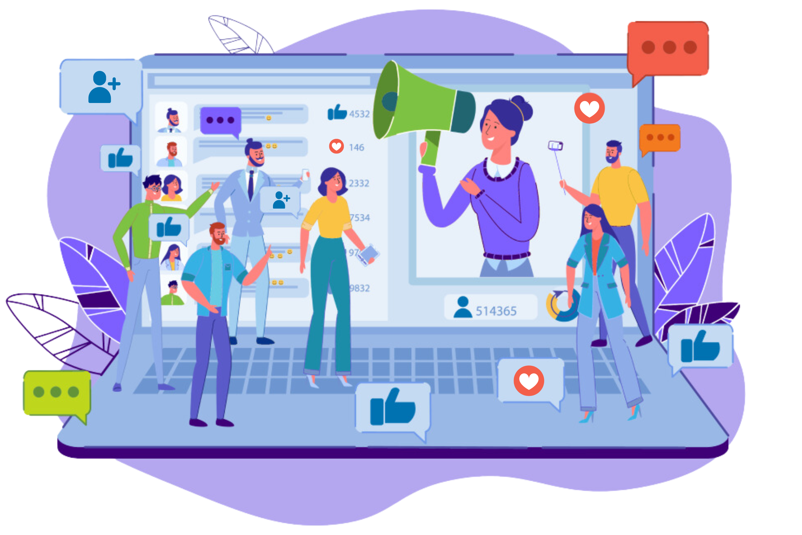People engaging in a vibrant LinkedIn group discussion on a virtual platform.