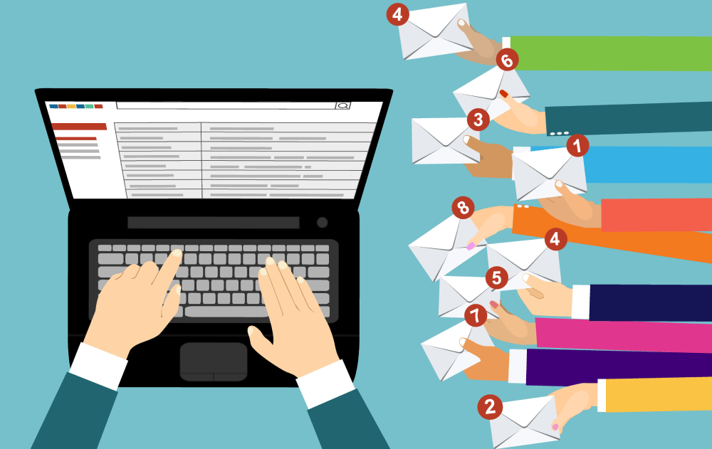 AI-enhanced email concept for personalized B2B lead generation outreach