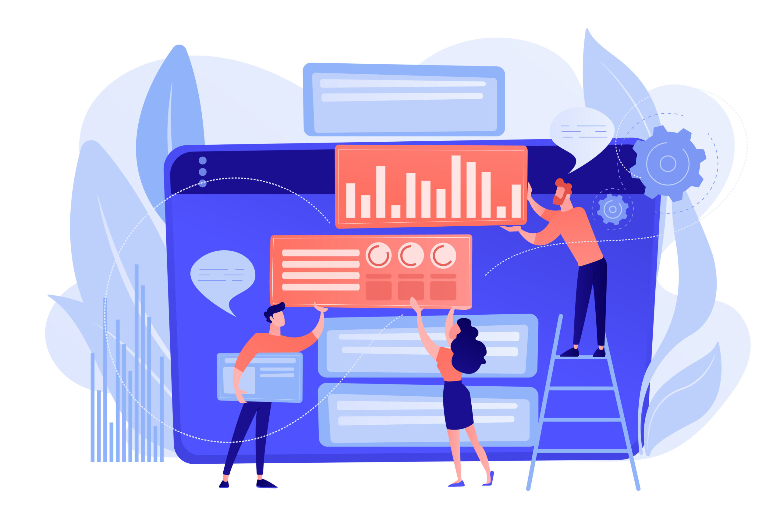 Business team using HubSpot CRM and AI to analyze pipeline health, campaign conversion, and lead journey reports.