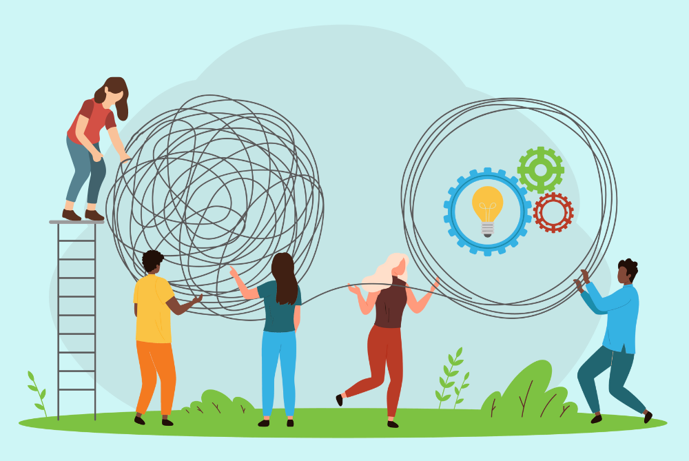 Team transforming tangled process into organized system to start HubSpot the right way